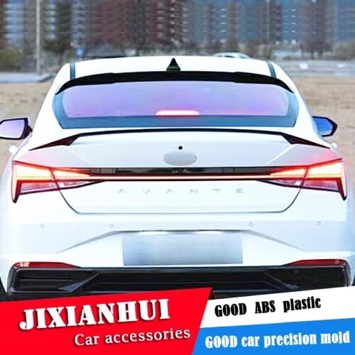 For HYUNDAI Elantra Sedan Spoiler 2019-2020 Avante Spoiler AXK ABS plastic Material Car Rear Wing Color Rear Spoiler