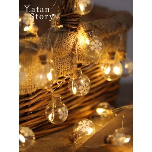 Glow in the dark Glass Christmas Ball Light Decoration Tree String Pendant Hanging Ornaments Bar party atmosphere Item 2021