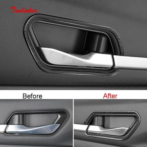 Tonlinker Interior Car Door handle/Bowl Cover sticker for Nissan ALTIMA 2019 Car Styling 4 PCS Stainless steel Cover sticker