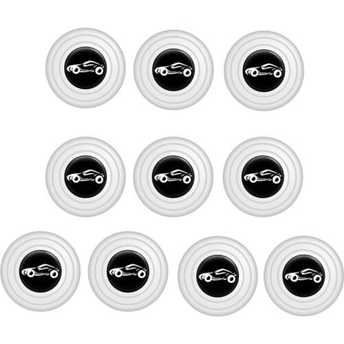 10pcs Universal Car Door Shock Absorbing Stickers Silent Gasket Shockproof Thickening Cushion Luminous With Logo