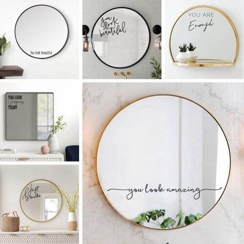 You Look Amazing Mirror Decal Vinyl Decal Bathroom Decor Shower Door Decal Wall Sticker Art Home Decoration Accessories