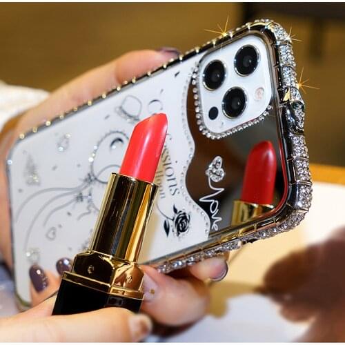 Girl feminine Mirror Case For iPhone 12 Pro Max Make up Cover For iPhone 12 mini Feminine
