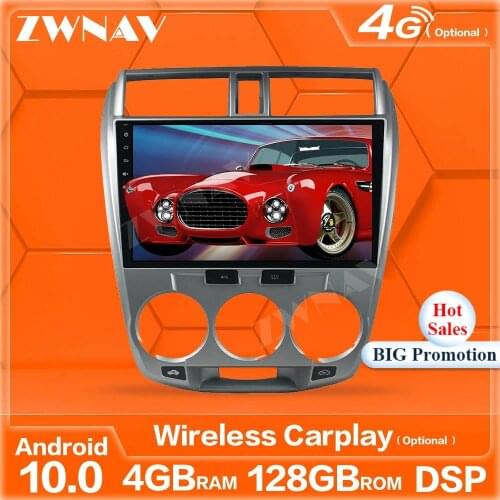 128GB Carplay Android 10.0 Screen Player For Honda CITY 2006 2007 2008 2009 2010 2011 2012 2013 GPS Auto Audio Radio Music Unit