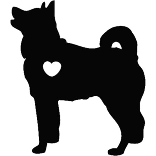 12x10cm I Love My Akita Bulldog Dog Animal Black/white dog Car Sticker waterproof decals Car Styling Accessories Decor CL016