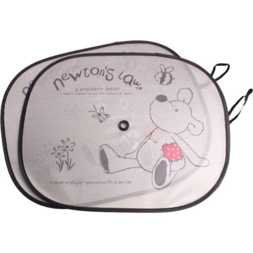 2Pcs Auto Sun Shade Car Sun Visor Auto Sun Shade Cartoon Window Suction Cup Car Curtain Car Styling Covers Sunshade