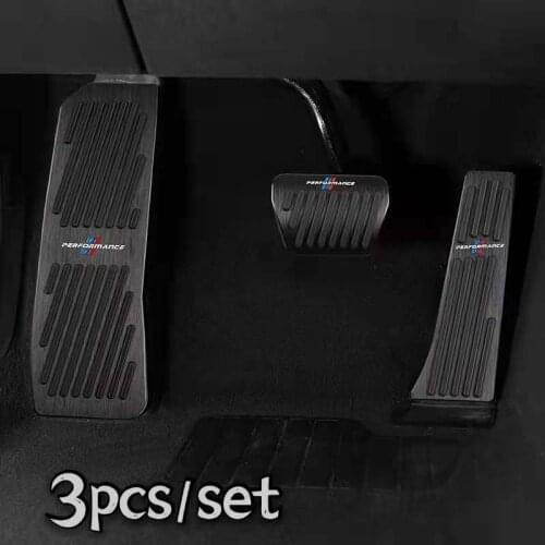 3pcs/set Black Left Hand Drive Accelerator Brake Footrest Pad Plate Pedal Cover for BMW X3X5X7 E70 E83 E84 E90 F30 F15 F10 E60