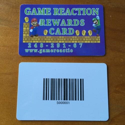 300pcs/ one design custom barcode card plastic VIP pvc business card 0.76mm two sides name card with serial numbers