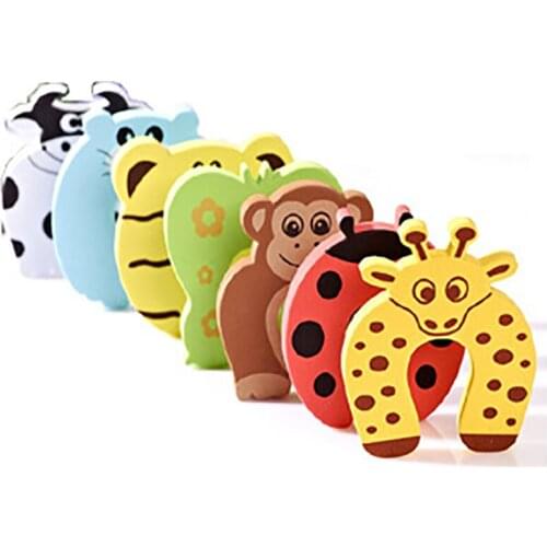 5pcs Kids Baby Cartoon Animal Jammers Stop Edge & Corner Guards Door Stopper Holder lock Safety Finger Protector 28%Off