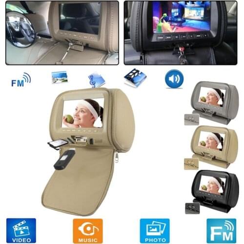 50% Hot Sales Universal 7 Inch Car Headrest Monitor Rear Seat Entertainment Multimediaed Player