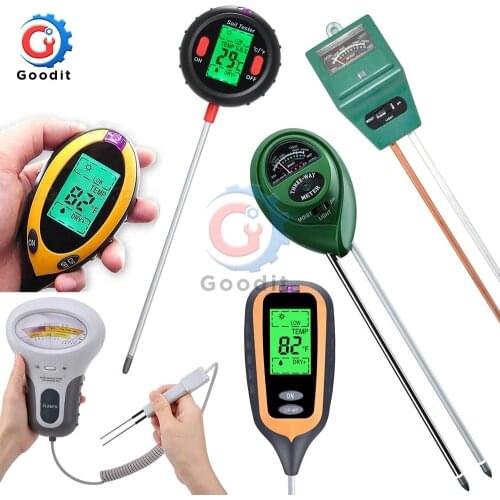 3 4 5 in 1 CL2 Soil Ph Meter Soil Tester PH Moisture Meter Temperature Sunlight Intensity Measurement Analysis Acidity Alkali