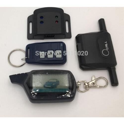 B9 Ony Way Rmote Key + B9 Two Way Remote + B9 Antenna Accessories For Russian Engine Start Starline B9 Two way car alarm system