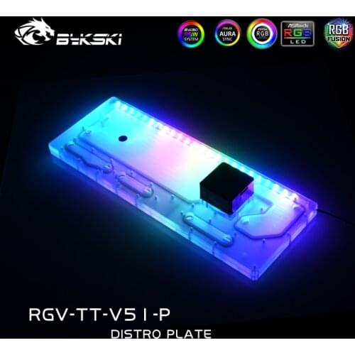 Bykski RGV-TT-V51-P,Distro Plate For TT View 51 Case,MOD PC Water Cooling Waterway Board Loop System Kit,Computer Radiator