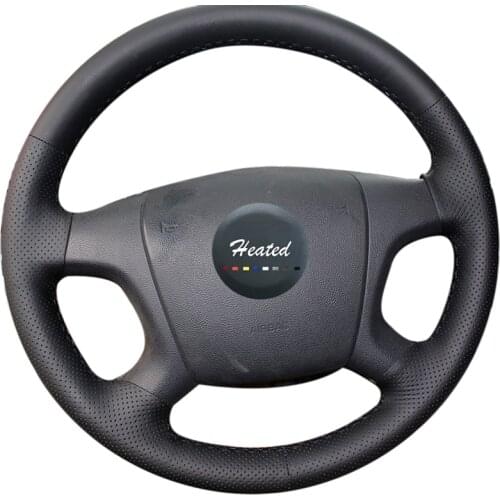 Microfiber leather Stitch On Car Steering Wheel Cover for old Skoda Octavia braid on the steering wheel case