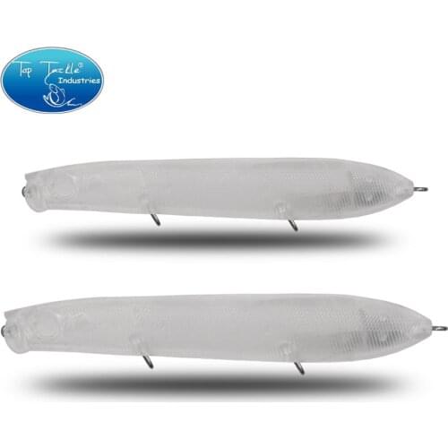 DIY unpainted floating pencil fishing lure 2pieces/lot Bass Fishing popper Hard Bait 125mm 21g 105mm 13.5g CF LURE