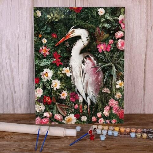 Flower Animals Paint By Numbers Set Acrylic Paints 40*50 Canvas Pictures Handmade Children Wall Art Drawing