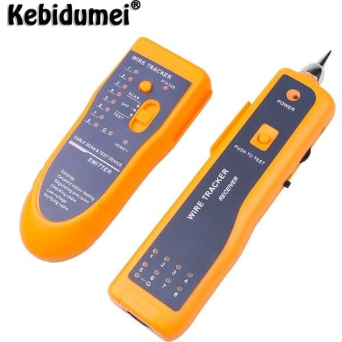 Kebidumei New RJ11 RJ45 Cat5 Cat6 Telephone Wire Tracker Tracer Toner Ethernet LAN Network Cable Tester Detector Line Finder