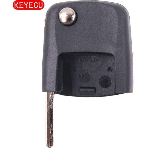 Keyecu Square Flip Remote Key Head Blank for VOLKSWAGEN VW Jetta Touareg Passat Bora