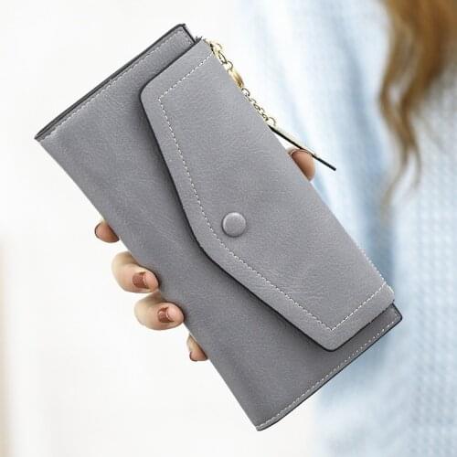 Wallet Women PU Leather Long Purse Female Phone Bag Clutch Credit Card Holder Wallet Money Coin Purse 2019 Newest Slim Bags