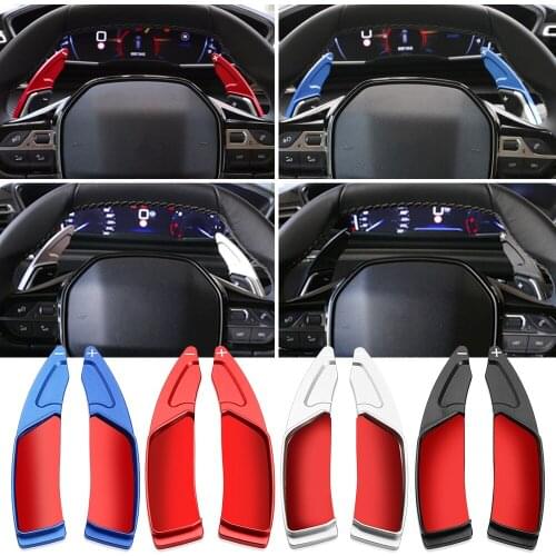 For Peugeot 508 5008 308 3008 208 2008 GT SW Car Steering Wheel Shift Paddle Gear Paddles DSG Extender Stickers Car Accessories