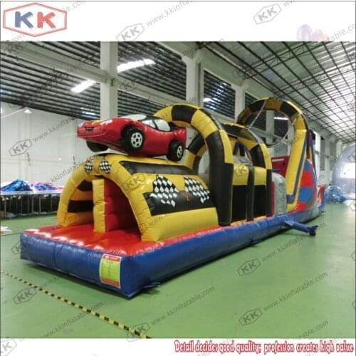 New Sport Game Race Car Inflatable Obstacle Course for Sale