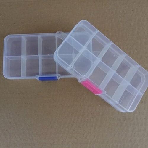 New 10 Compartments Pouch Storage Box Transparent Fishing Lure Square Fishing Storage Fish Accessory Box