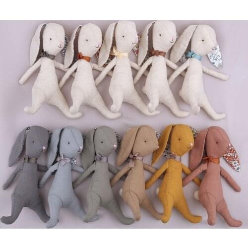 New Baby Rabbit Stuffed Dolls Newborn Sleeping Plush Toy Appease Toy Infant Baby Photo Prop Gift Christmas Gift Home Decor