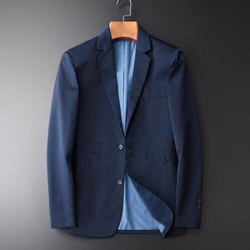 New Arrival Fashion Yarn Dyed Dark Grain Fabric Mens Blazer Cassic Hight Quality Mens Jacket Plus Size M L XL 2XL 3XL 4XL