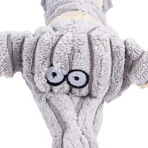 New Dog Toys Lovely Pet Puppy Chew Plush Bite Toy Cartoon Animals Squirrel Cotton Rope Elephant Shape Squeak Toys
