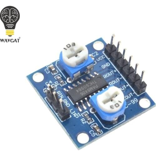 PAM8406 Digital Amplifier Board With Volume Potentiometer 5Wx2 Stereo WAVGAT
