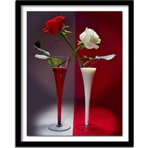 Full Square Diamond 5D DIY Diamond Painting "rose" Embroidery Cross Stitch Rhinestone Painting Decor