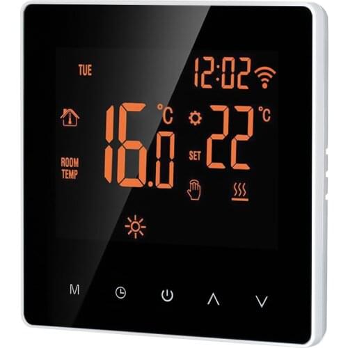 Thermostat 16A Wi-Fi /NO WIFI Orange / White Smart Thermostat Digital Temperature Controller APP Control LCD DisplayTouch Screen