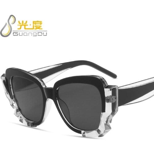 Crystal clear unique sunglasses women men 2021 ladies fashion Bump sun glasses retro water chestnut oculos de sol feminino uv400