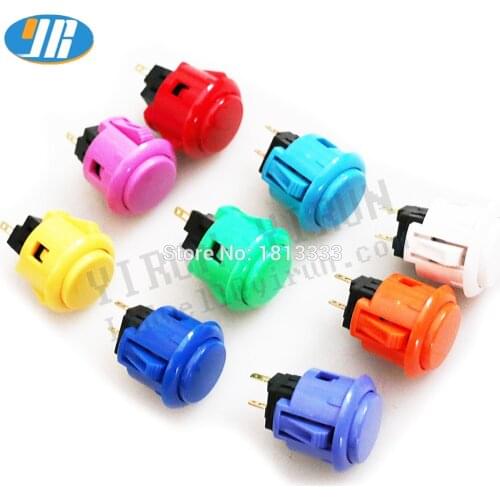 10PCs OBSF-24 Official Sanwa Push Button for Coin Operated Arcade Game cabinet parts