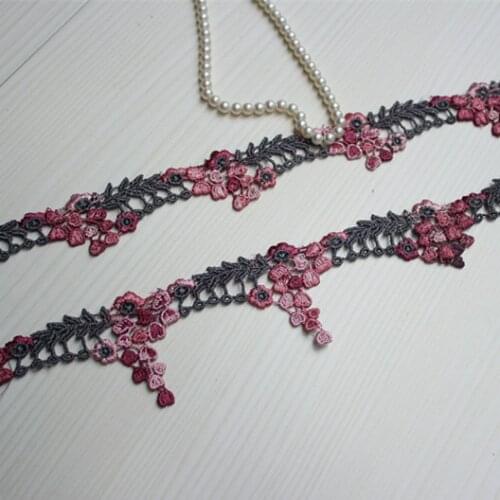 15yards/lot Diy Craft Water soluble Embroidered Lace Trim in Multi-color Venise Lace Trim