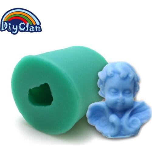 3D Angel Boy Fondant Moulds Cake Decorating Tools Silicone Chocolate Soap Candle Resin Mold Baking Kitchen Moldes De Silicona