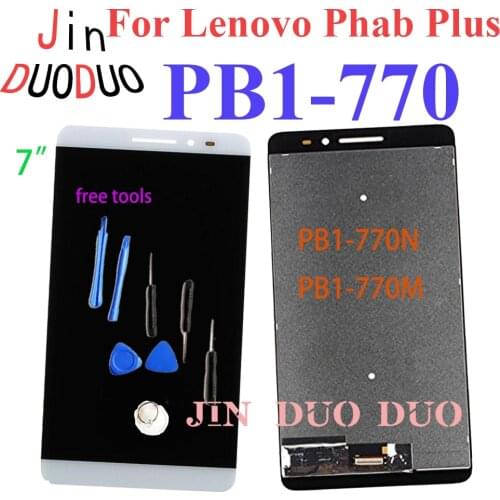 For Lenovo Phab Plus PB1-770 PB1-770M LCD Display Touch Screen Tablet Panel Assembly For PB1 770 Lcd