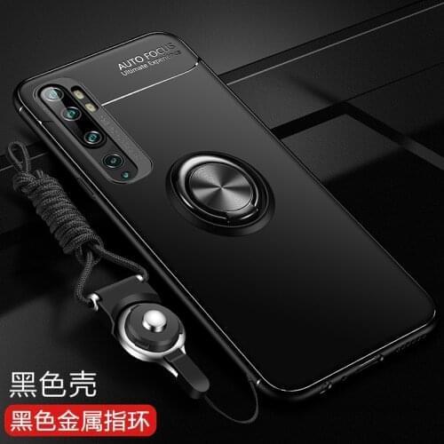 For Xiaomi Mi Note 10 Lite Case Soft Silicone With Stand Ring Shockproof Protective Back Cover case for xiaomi mi note10 lite