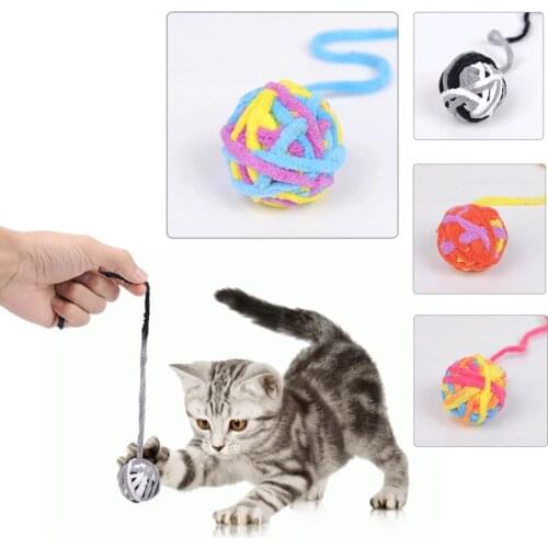 4pcs Interactive Wool Yarns Pet Cat Rolling Ball Toys Kittens Scratch Ball Toys for Solving Boredom Funny Cats Pet Products