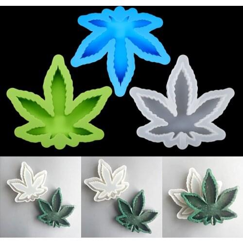 Maple Leaf Craft Ashtray UV Epoxy Resin Molds Cup Pad Home Ornament Crystal Mirror Silicone Molds for DIY Casting Decor Tool