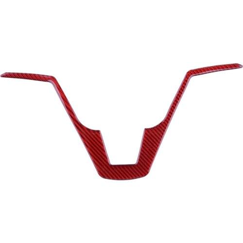 Carbon Fiber Red Steering Wheel Trim Panel Strip Cover Fit for Honda CR-V 2011 2010 2009 2008 2007 Car Decoration