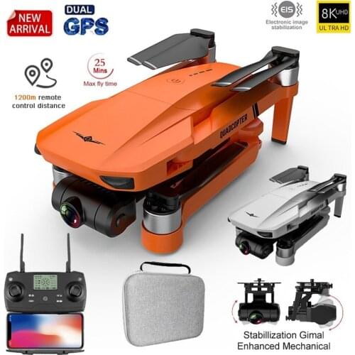 KF102 GPS Drone 4k Profesional 8K HD Camera 2-Axis Gimbal Anti-Shake Photography Brushless Foldable Quadcopter RC Distance 1200M