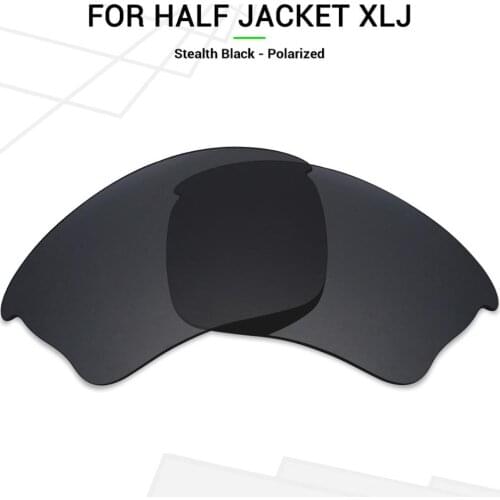 Mryok POLARIZED Replacement Lenses for Oakley Half Jacket XLJ Sunglasses Stealth Black