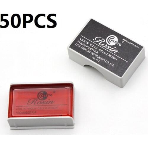 Wholesale 50Pcs/ Lot LETO Mini Bow Rosin Violin Bow Rosin 603 High Quantity Violin Viola Cello Bowed String Violin Accessories