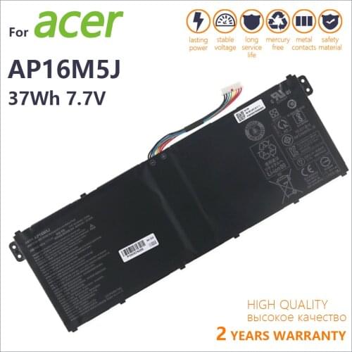 Genuine new AP16M5J Laptop Battery for Acer Aspire 1 for Aspire 3 A315-21 A315-51 ES1 A114 A315 KT.00205.004 7.7V 37wh batteria