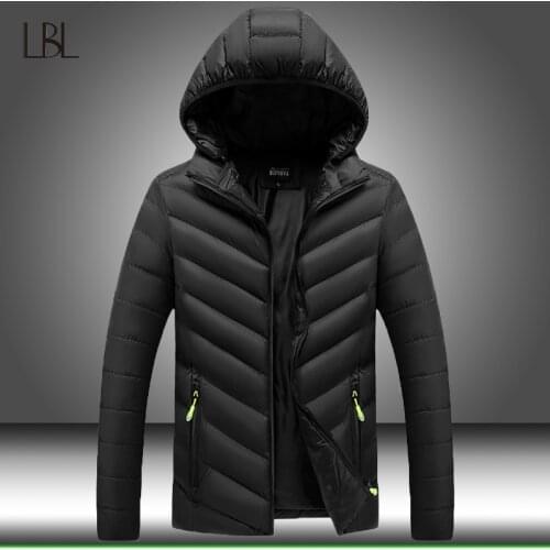 Winter Parkas Men Windproof Thick Warm Jacket Parkas Coat Mens Hooded Parkas Jacket Outwear Male Long Hat Decateable Overcoat