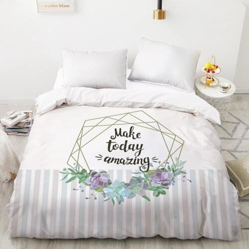 Duvet cover Comfortable Quilt Blanket Case Queen King Bedding 140x200 240x260 for Home Nordic simple Grey Stripe