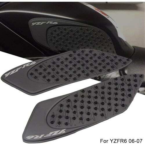 OLPAY Motorcycle Gas Tank Side Traction Knee Protector Anti Slip Pad For Yamaha YZFR6 YZF-R6 2006-2007