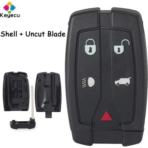 KEYECU Smart Remote Car Key Shell Case With 5 Buttons - FOB for Land Rover LR2 Freelander 2006 2007 2008 2009 2010 2011 2012