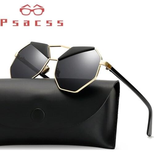 Psacss Vintage Polygon Sunglasses Women Men Top Quality Sun Glasses Brand Designer Retro Sunglass oculos feminino UV400 Shades