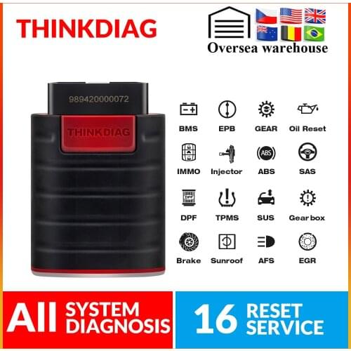 ThinkDiag full system OBDII Bluetooth Scanner Diagnostic Tool think easy diag OBD2 Code Reader 15 reset services With DEMO